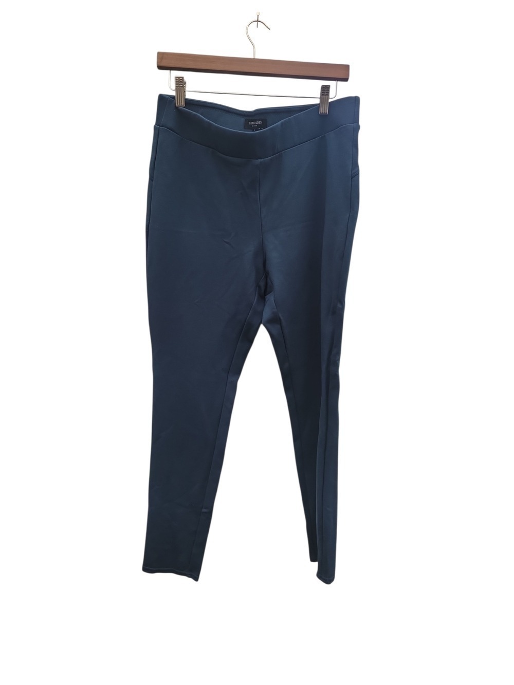 Sabrina Lauren High Waist Ponte Pants Turquoise Large